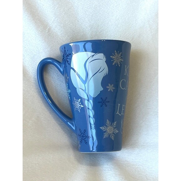 Disney Other - Disney Store Frozen Elsa Anna Silhouette Keep Calm Latte Mug 12oz Cup